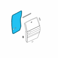 OEM 2002 Kia Sedona Weatherstrip Assembly-Door, RH Diagram - 0K53A72760B