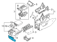 OEM Kia Carnival Cover Assy-Console R Diagram - 84640R0000OFB