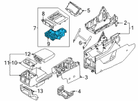 OEM 2022 Kia Carnival CUP HOLDER ASSY Diagram - 84670R0010