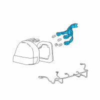 OEM 1999 Hyundai Sonata Rear Combination Holder & Wiring Diagram - 92440-38001