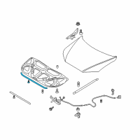 OEM 2010 Hyundai Santa Fe Strip Assembly-Hood Seal Diagram - 86435-0W500