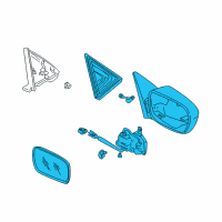 OEM 2002 Honda Accord Mirror Assembly, Passenger Side Door (Satin Silver Metallic) (R.C.) Diagram - 76200-S4K-A41ZE