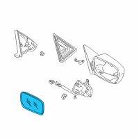 OEM 2001 Honda Accord Mirror Sub-Assembly, Passenger Side (1400) Diagram - 76203-S4K-A41