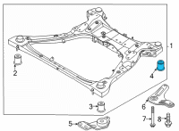 OEM 2022 Hyundai Sonata BUSHING-CROSSMEMBER MTG Diagram - 62486-L0000