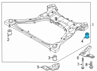 OEM 2020 Hyundai Sonata BUSHING-CROSSMEMBER MTG Diagram - 62486-L0000