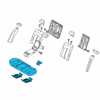 OEM 2017 Kia Optima Cushion Assembly-Rear Seat Diagram - 89100D5010A3A