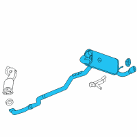 OEM 2007 Pontiac Solstice Muffler & Pipe Diagram - 20787685