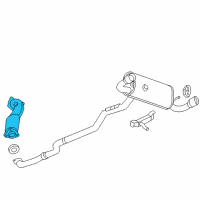 OEM 2009 Pontiac Solstice 3Way Catalytic Convertor Assembly Diagram - 12609268