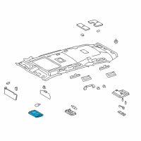 OEM Toyota Land Cruiser Dome Lamp Assembly Diagram - 81360-60090-C0