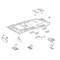 OEM 2015 Toyota Land Cruiser Sunvisor Holder Diagram - 74348-33040-A3