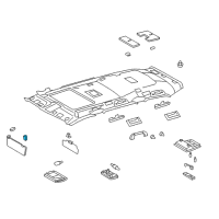 OEM Toyota Land Cruiser Sunvisor Holder Diagram - 74348-33040-A3