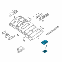 OEM 2002 Nissan Quest Lamp Assembly-Room Diagram - 26410-7B012