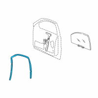 OEM Jeep Grand Cherokee Seal-Front Door Glass Diagram - 55136025AC