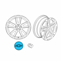 OEM 2014 Chevrolet SS Wheel Trim Cap Diagram - 92263883