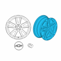 OEM 2016 Chevrolet SS Wheel, Alloy Diagram - 92279055