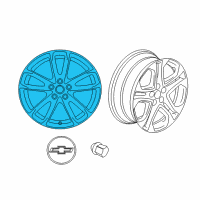 OEM 2015 Chevrolet SS Wheel Rim, Rear Diagram - 92290395