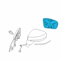 OEM 2020 Nissan GT-R Glass-Mirror, RH Diagram - 96365-JF30A