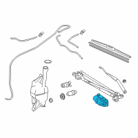 OEM 2013 Lexus ES350 Motor Assembly, Front WIPER Diagram - 85110-06200