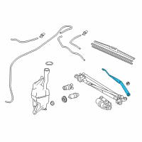 OEM 2017 Lexus ES350 Windshield Wiper Arm Assembly, Left Diagram - 85221-06180