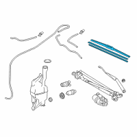 OEM 2017 Lexus ES350 Front Wiper Blade, Right Diagram - 85212-06180