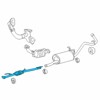 OEM 2001 Toyota Tundra Center Pipe Diagram - 17403-07021