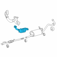 OEM 2004 Toyota Tundra Front Pipe Diagram - 17410-07041