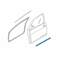 OEM 2006 Nissan Maxima Moulding-Front Door, Lower LH Diagram - 80877-ZK00A