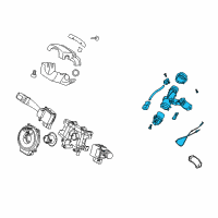 OEM Kia Spectra Ignition Lock Cylinder Diagram - 819002FC00