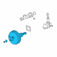 OEM 1997 BMW 750iL Brake Servo Unit Diagram - 34-33-1-163-402