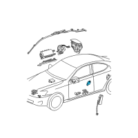 OEM 2009 Lexus IS350 Sensor, Side Air Bag Diagram - 89831-53010