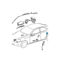 OEM Lexus IS F Sensor, Side Air Bag Diagram - 89831-53040