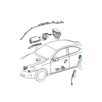 OEM 2013 Lexus IS F Sensor, Side Air Bag Diagram - 89831-53040