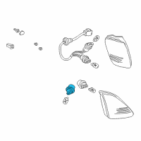 OEM 2001 Toyota Land Cruiser Stop Lamp Bulb Socket Diagram - 90075-60002