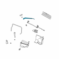 OEM 2005 Lexus LX470 Windshield Wiper Arm Assembly, Left Diagram - 85221-60220