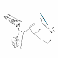 OEM 2014 Nissan Sentra Windshield Wiper Blade Assembly Diagram - 28890-3SG1B