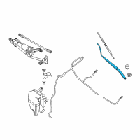 OEM 2015 Nissan Sentra Windshield Wiper Arm Assembly Diagram - 28886-3SG0A