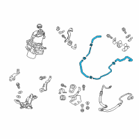 OEM 2018 Infiniti Q60 Power Steering Hose & Tube Assembly Diagram - 49721-4GB0A