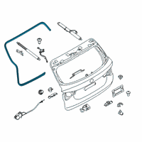 OEM BMW X3 Trunk Lid Sealing Diagram - 51-76-7-494-945