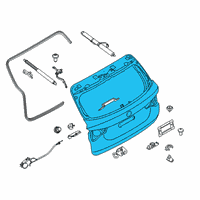 OEM BMW X3 Trunk Lid Diagram - 41-00-7-494-942
