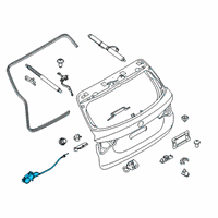 OEM BMW 540d xDrive Trunk Lid Power Lock Diagram - 51-24-7-383-561