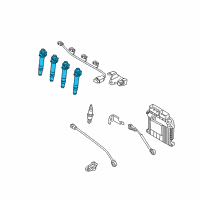 OEM 2006 Kia Rio Ignition Coil Assembly Diagram - 2730126640