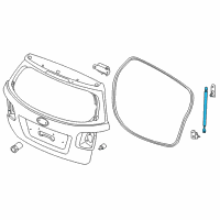 OEM 2012 Kia Sorento Lifter Assembly-Tail Gate Diagram - 817711U000