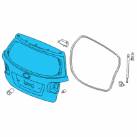 OEM 2011 Kia Sorento Panel Assembly-Tail Gate Diagram - 737001U000