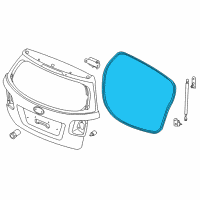OEM 2013 Kia Sorento Weatherstrip-Tail Gate Opening Diagram - 873212P000