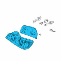 OEM 2001 Honda S2000 Lamp Unit, R. Tail Diagram - 33501-S2A-A01