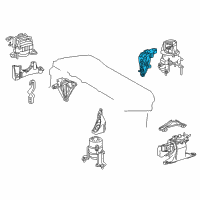 OEM 2018 Toyota Camry Rear Mount Bracket Diagram - 12303-F0160