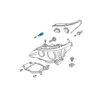 OEM 2006 BMW 525xi Parking Light Bulb Socket Diagram - 63-12-7-165-546