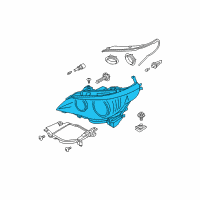 OEM 2006 BMW 530xi Halogen Headlamp (Left) Diagram - 63-12-7-166-115