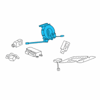 OEM 2017 Cadillac ATS Clock Spring Diagram - 23417596