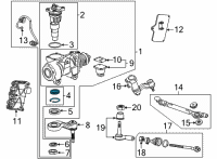 OEM 2017 GMC Sierra 2500 HD Pitman Shaft Upper Seal Diagram - 19256667